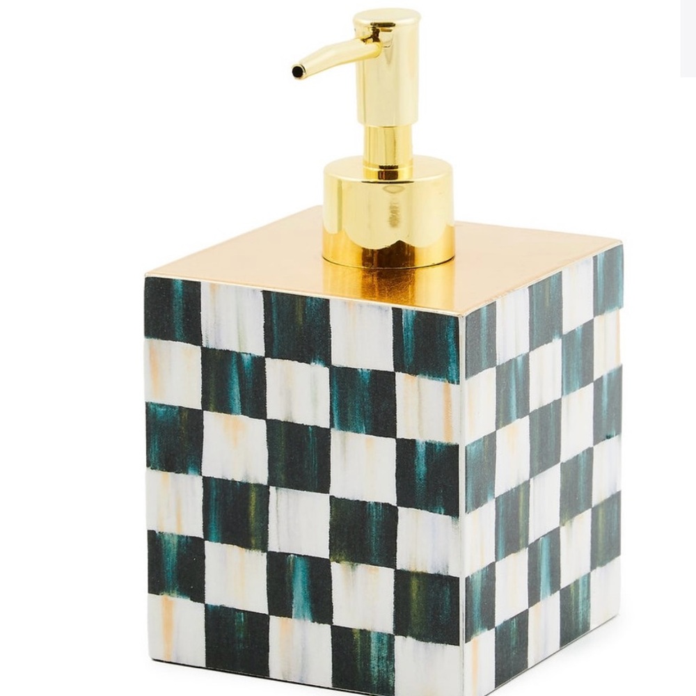 MacKenzie-Childs Checkered Soap Dispenser